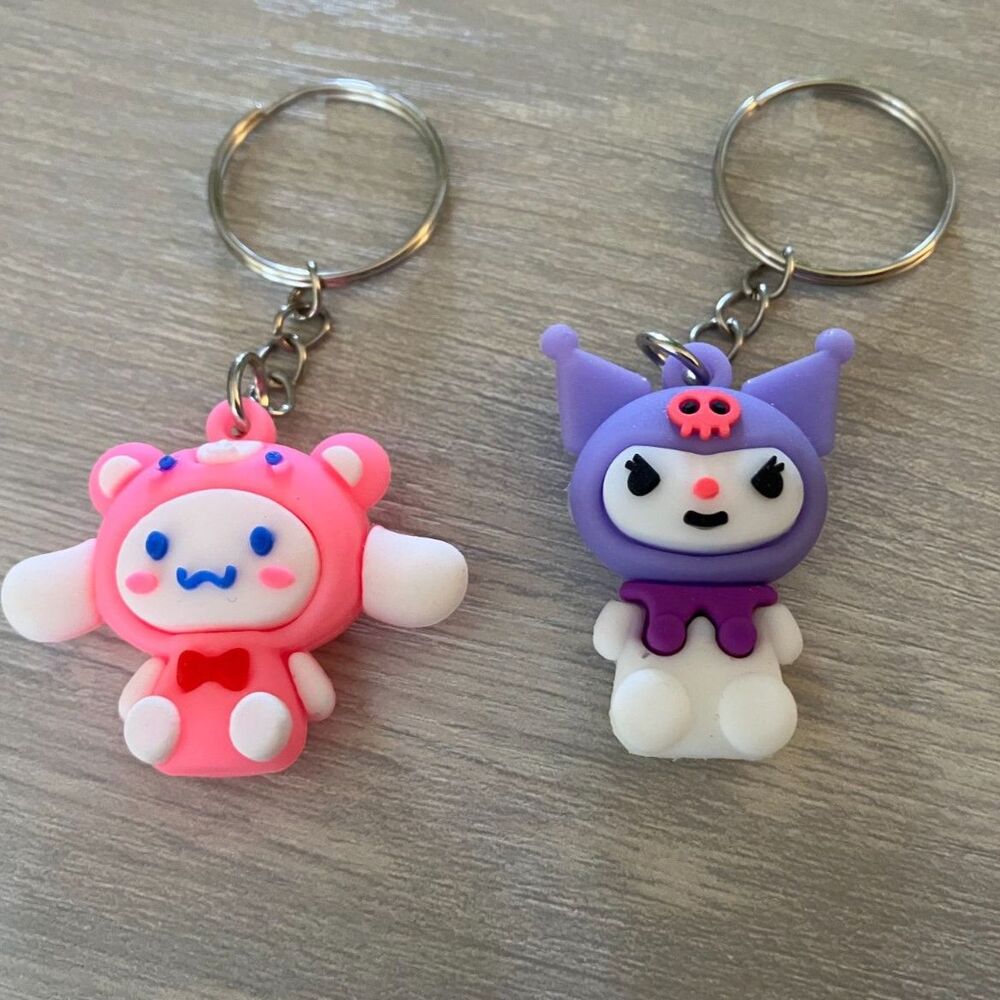Sanrio keychain set - Cinnamoroll and Kuromi